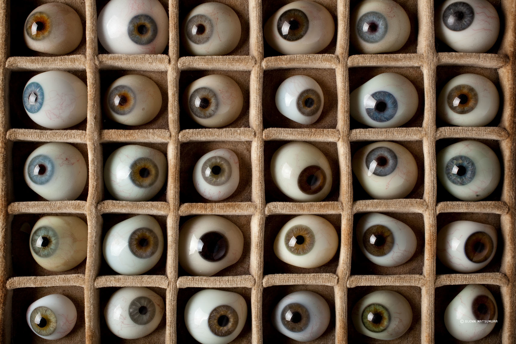 Vintage optometrist glass eyes
